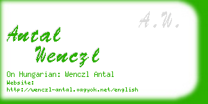 antal wenczl business card